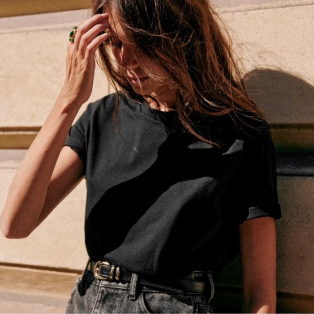 Sézane Black T-Shirt